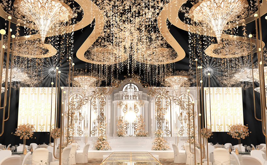 翠屏花木兰喜事汇金色大厅效果展示